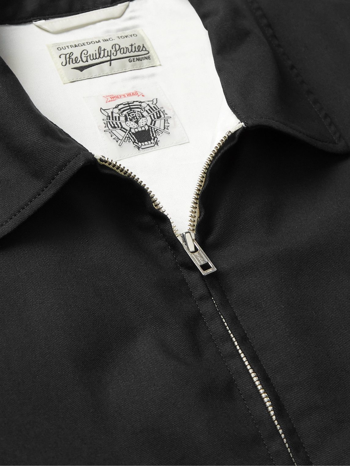 Wacko Maria - WOLF'S HEAD Embroidered Twill Jacket - Black Wacko Maria