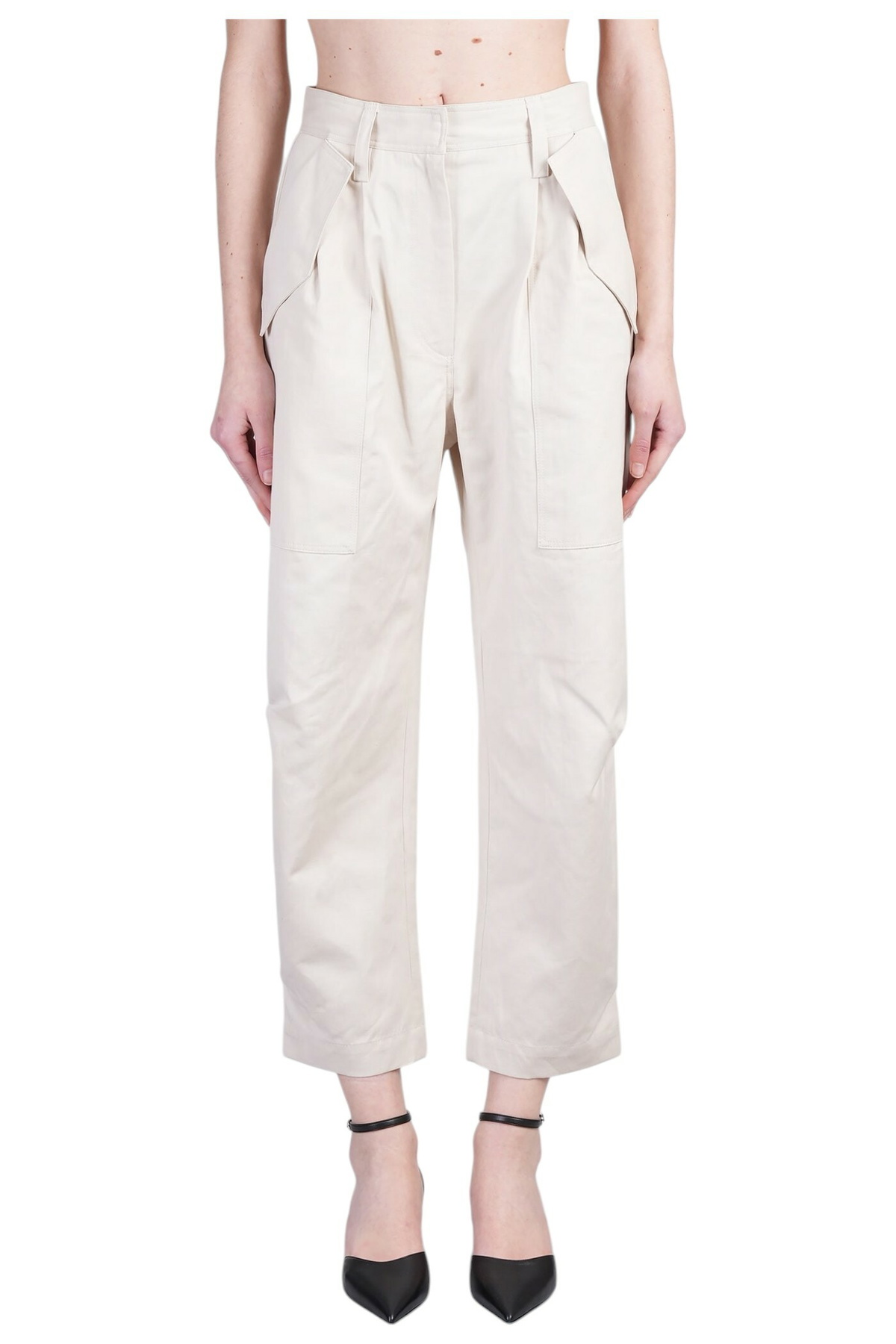 【送料&関税込】IRO Asona Pants In Silver Wool And Polyester IRO Asona Pants In Silver Wool And Polyester Iro