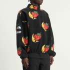 The North Face Men's x Sky High Farm Sherpa Fleece 1/2 Zip in Tnf Black/Strawberry Moon Print