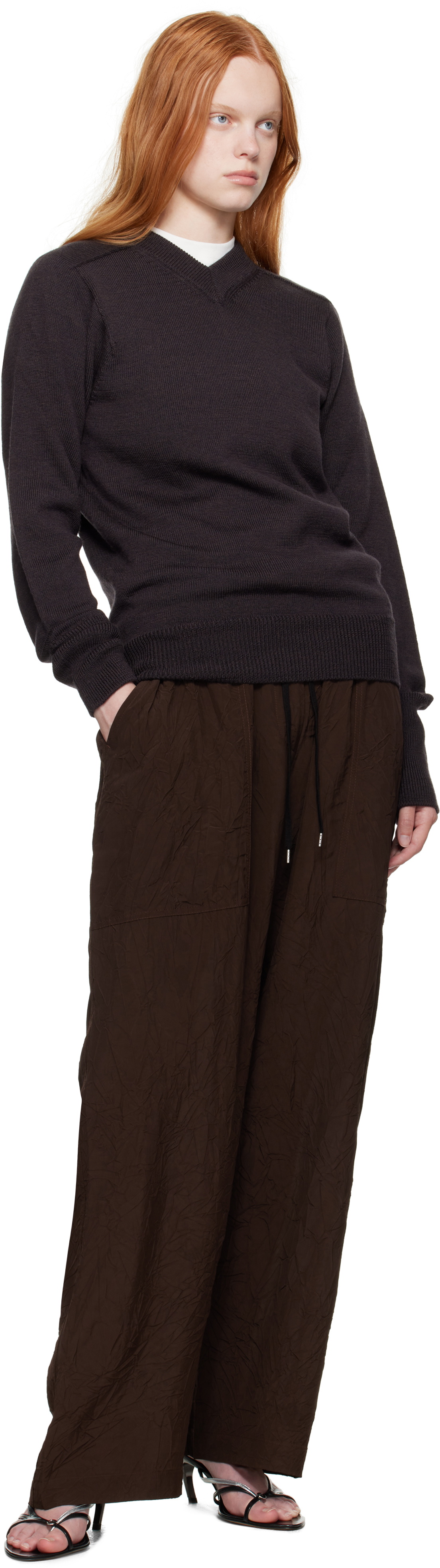 Studio Nicholson Brown Inverness Sweater