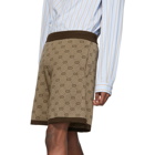 Gucci Brown Knit GG Shorts