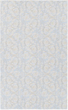 Versace Blue & Beige Barocco Floor Basket Towel Set, 5 pcs