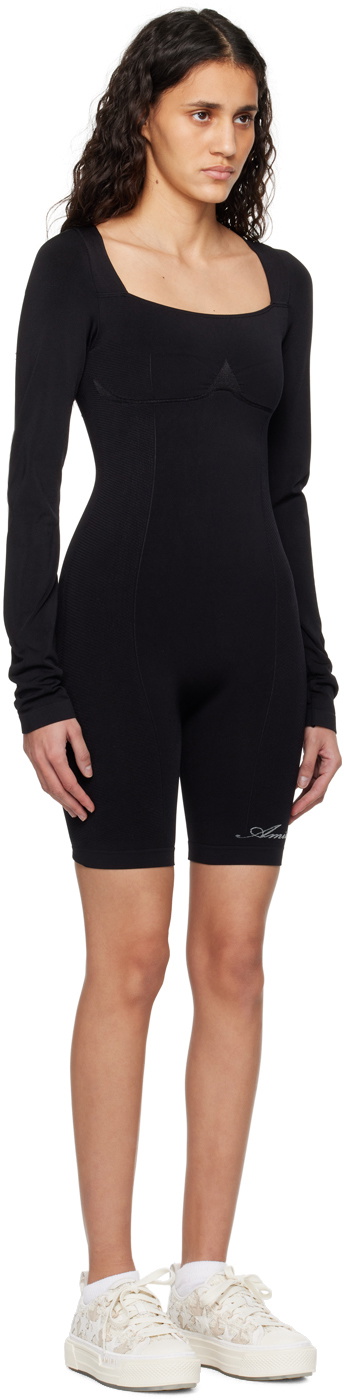 AMIRI Black Square Neck Bodysuit