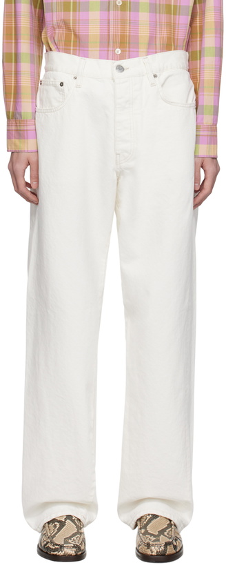 Photo: Sunflower White Wide Twist Jeans