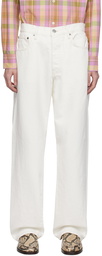 Sunflower White Wide Twist Jeans