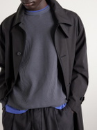 WTAPS - Logo-Detailed Waffle-Knit T-Shirt - Gray