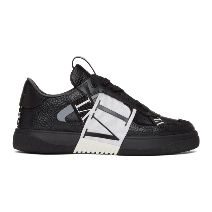 Photo: Valentino Black and White Valentino Garavani VL7N Low-Top Sneakers