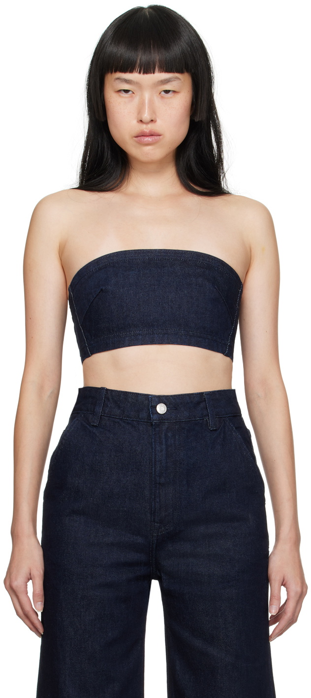 Grlfrnd Blue Lilah Denim Tank Top