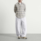 Anglan Men's Steady Sweat Balloon Pants in White Melange