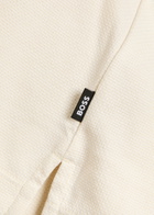 Boss Fine-knit Cotton Polo Shirt Beige