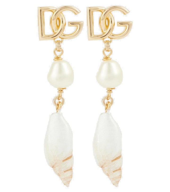 Photo: Dolce&Gabbana Capri DG faux pearl-embellished drop earrings