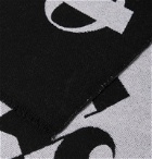 Palm Angels - Logo-Intarsia Wool Scarf - Black