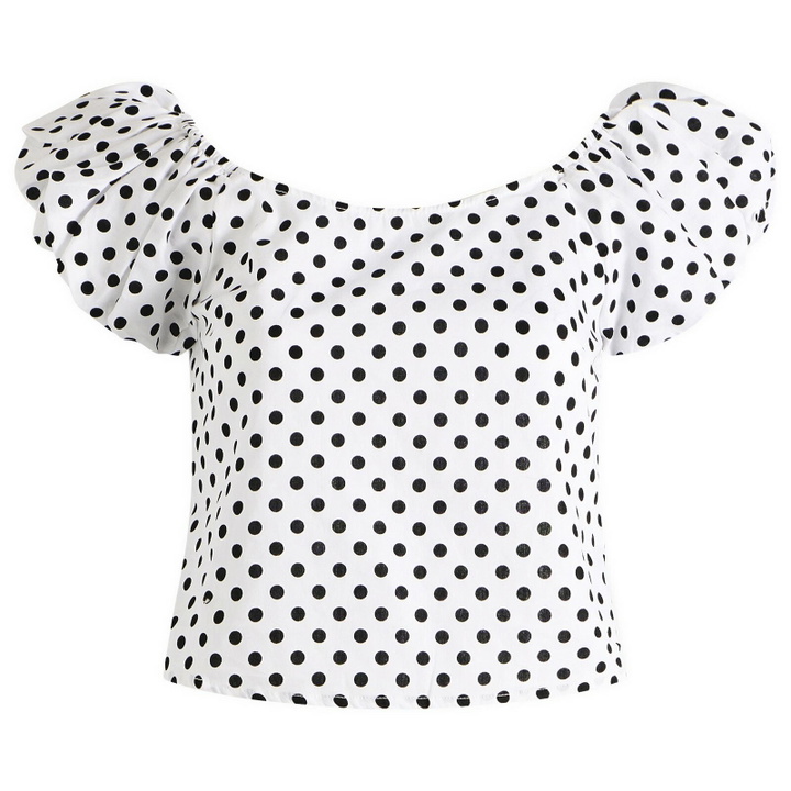 Photo: Many Many Clothes Women's The Lola Top in White Polka