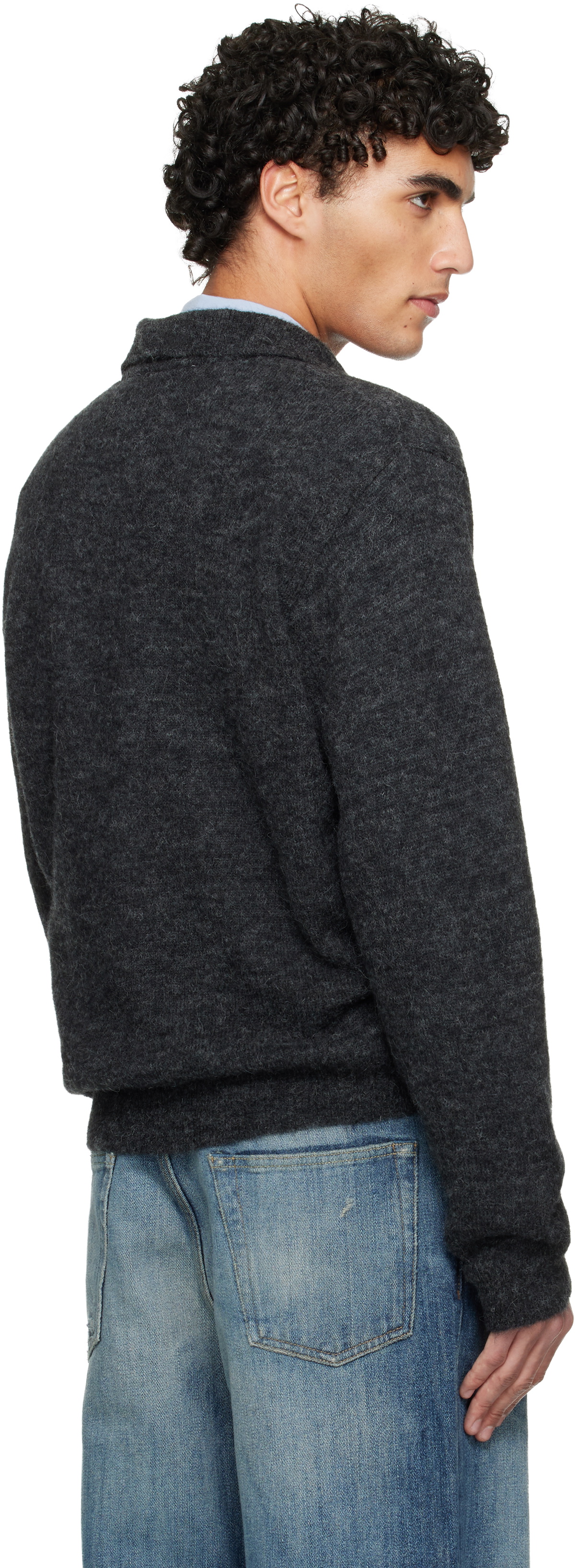 OUR LEGACY Evening カーディガン グレー＆ネイビー OUR LEGACY Gray & Navy Evening Cardigan Our Legacy