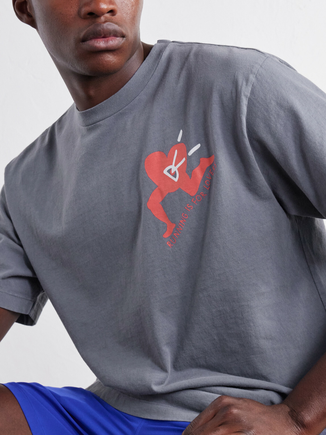 DISTRICT VISION - California Printed Cotton-Jersey T-Shirt - Gray