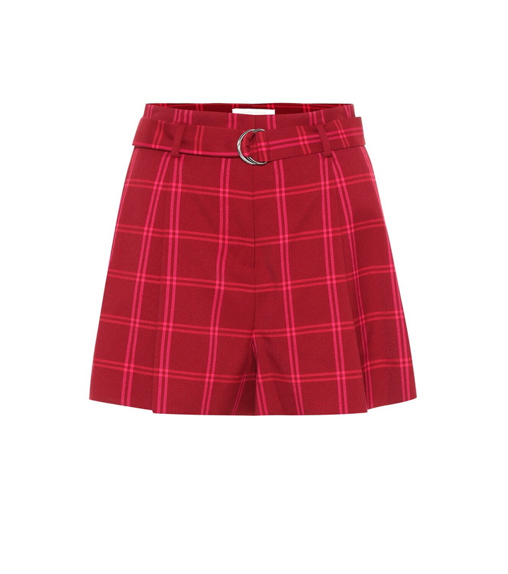 Photo: Simkhai - High-rise checked shorts