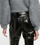 Proenza Schouler - White Label coated high-rise straight pants