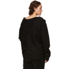 BED J.W. FORD Black Fringe Neck Sweater