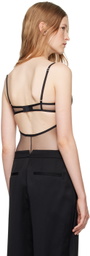 Nensi Dojaka Black Calvin Klein Edition Plunge Bodysuit