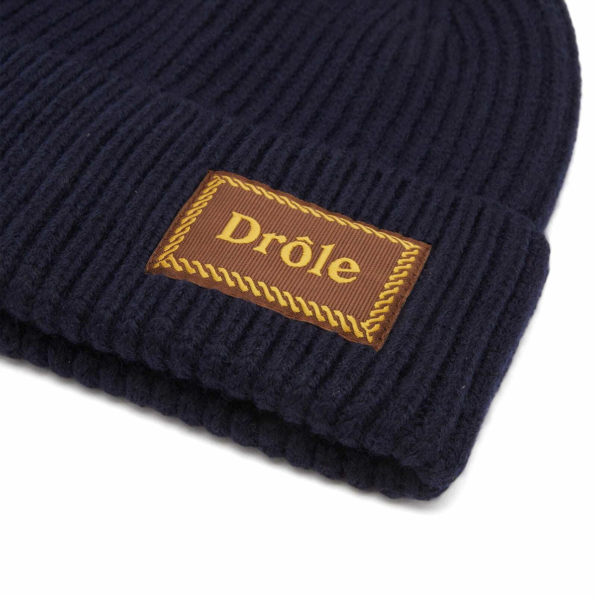 Drôle de Monsieur Men's Logo Beanie in Navy 