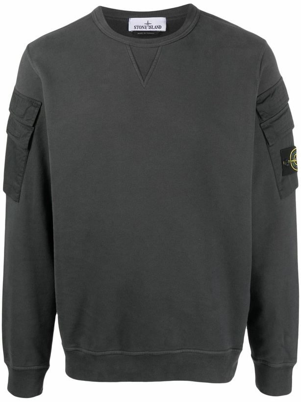 Photo: STONE ISLAND - Compass Cotton Sweatshirt