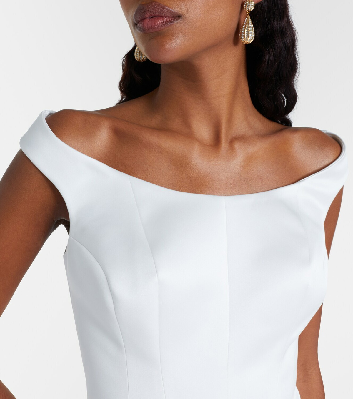 Safiyaa Bridal Senka off-shoulder minidress