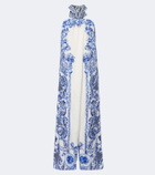 Camilla Floral crystal-embellished silk jumpsuit