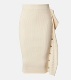 Stella McCartney Ribbed-knit cotton midi skirt
