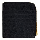 Thom Browne Black Half Zip Around Intarsia Stripe Wallet
