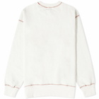 Merely Made Contrast Stitch Crew Sweat in Oatmeal