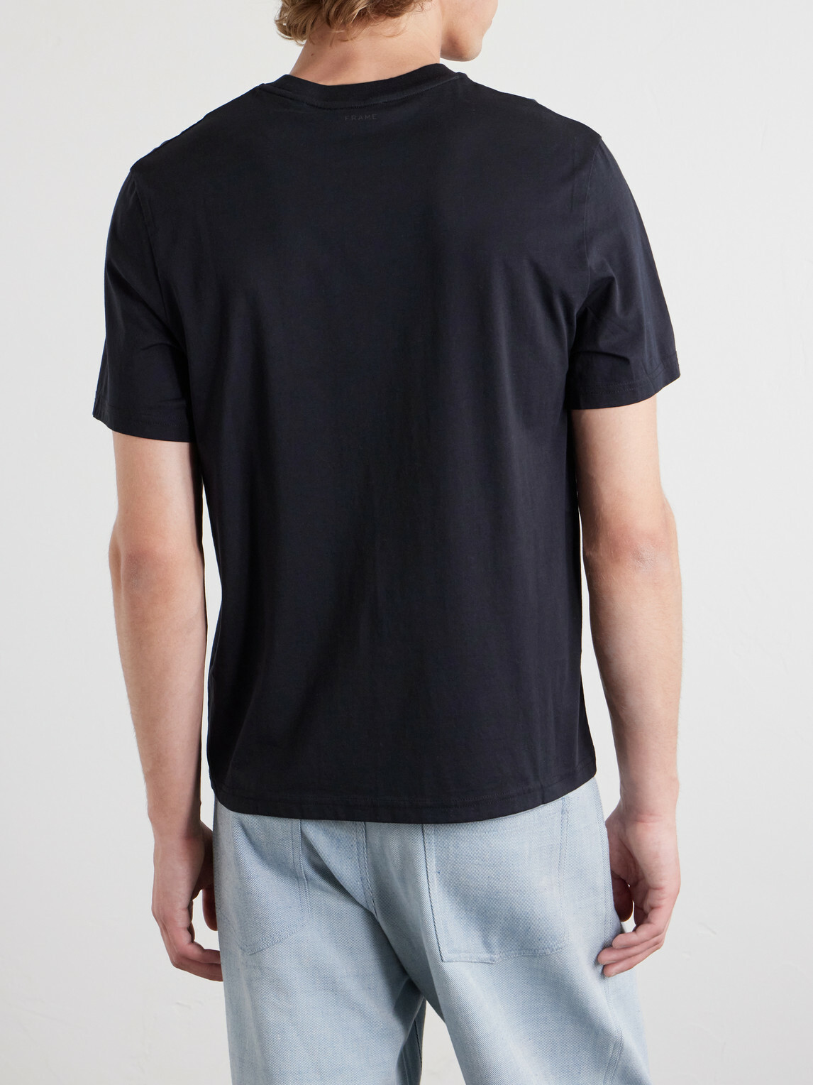 FRAME - Supima Cotton-Jersey T-Shirt - Black