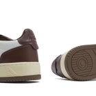 Autry Men's Medalist Low Leather Sneaker in Chestnut