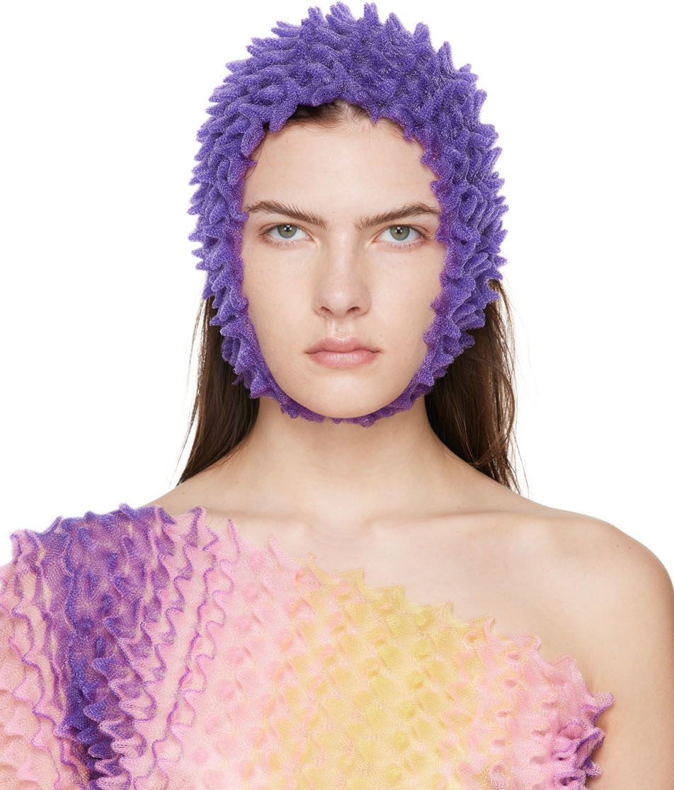 Chet Lo Purple Spiky Swimming Cap