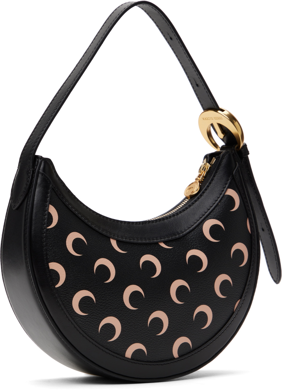 Marine Serre Black Moon Canvas Eclips Mini Bag