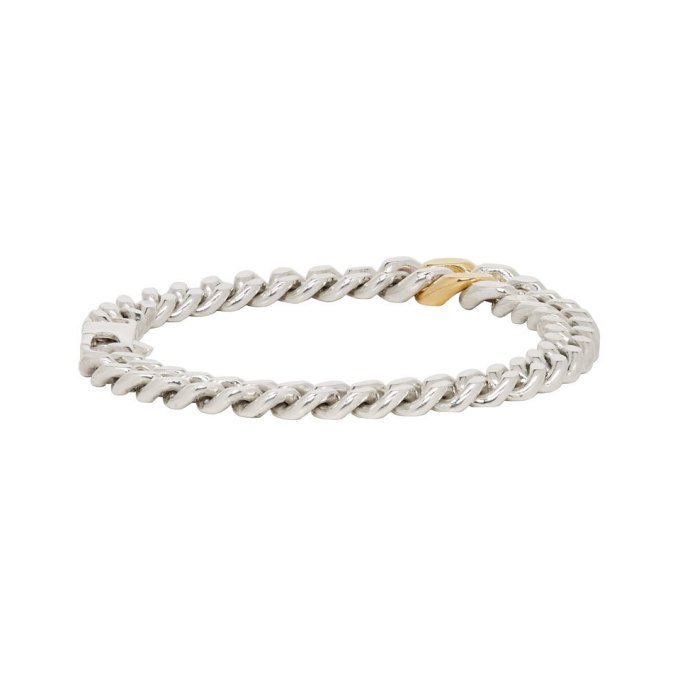 Bunney Silver and Gold Simple Chain Bracelet