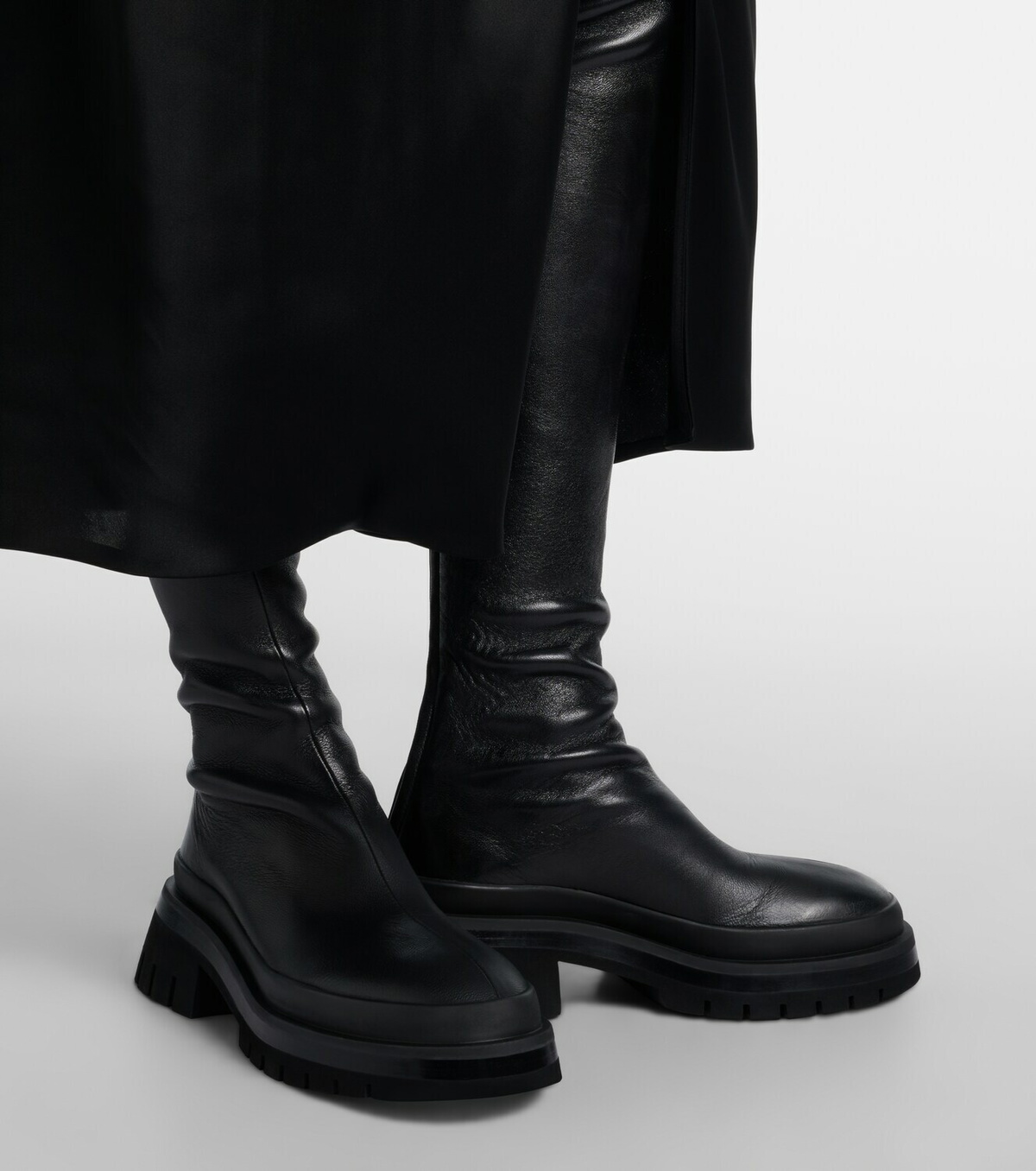 Khaite Fallon leather over-the-knee boots
