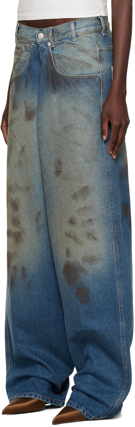 LU'U DAN Blue Kriss Kross Jeans