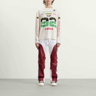 END. x Cole Buxton Men's Leather Trials Pants in Red/White