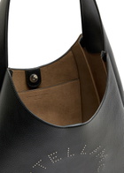 Stella Mccartney Logo Large Faux Leather Shoulder bag - Black - One Size