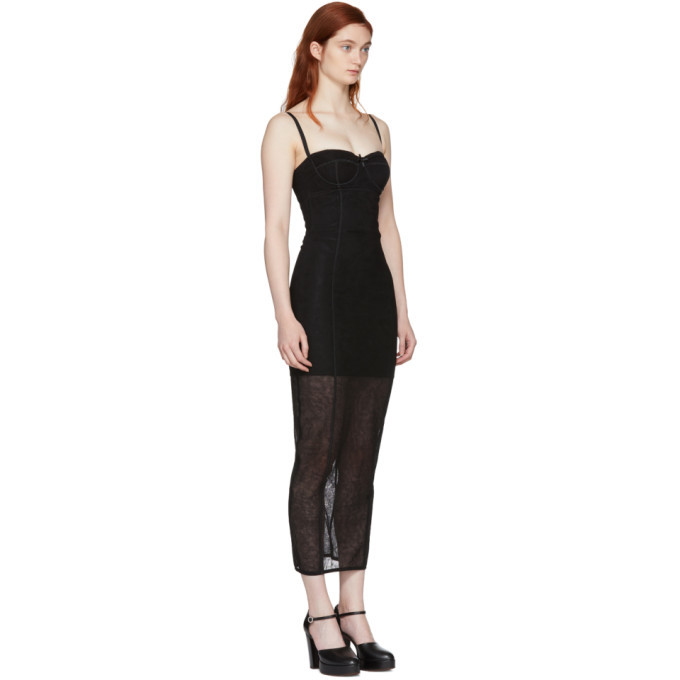dolce and gabbana black bustier dress Dolce and Gabbana black cupped underwired bustier corset midi body con dress at 1stDibs
