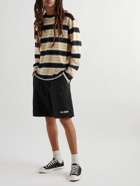 adidas Originals - Straight-Leg Cotton-Twill Drawstring Shorts - Black