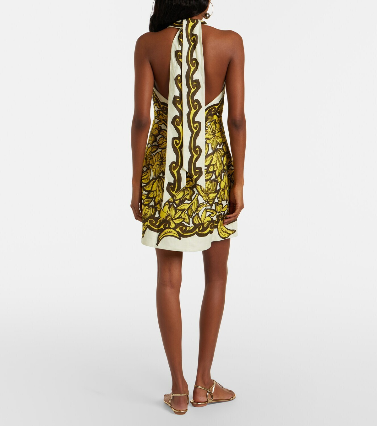 Alémais Mona floral hemp minidress