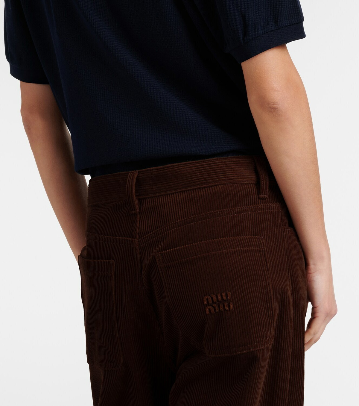 Miu Miu Cotton corduroy wide-leg pants