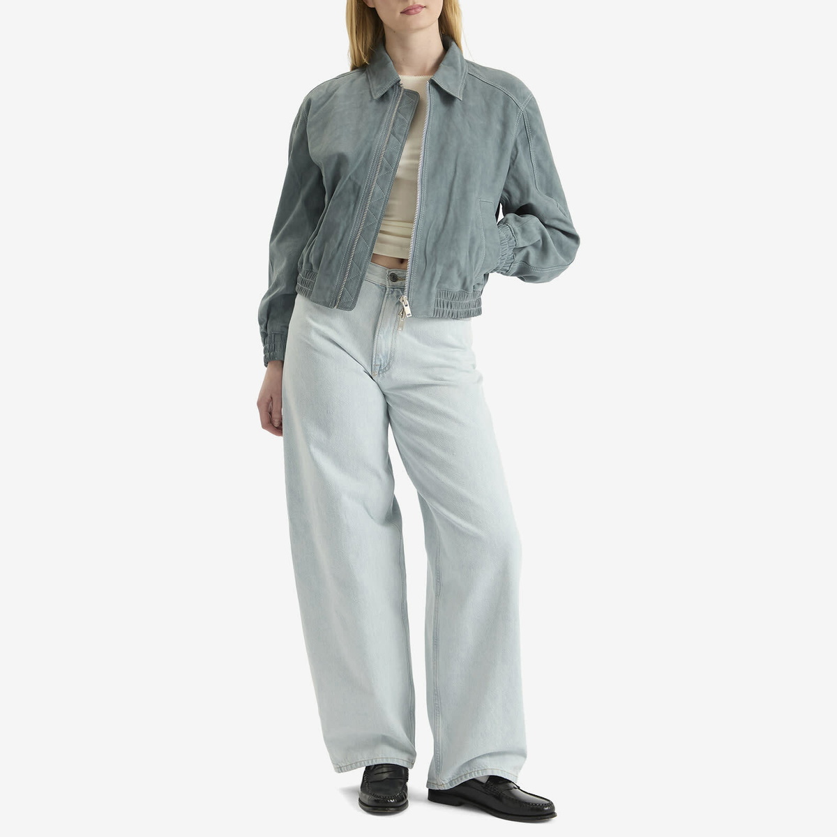 Samsøe Samsøe Women's Sasaffy Bomber Jacket in Surf Spray