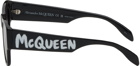 Alexander McQueen Black Graffiti Sunglasses