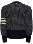 THOM BROWNE - Tuck Stitch Classic V Neck Cardigan