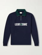 Aimé Leon Dore - Logo-Appliquéd Cotton Half-Zip Sweatshirt - Blue