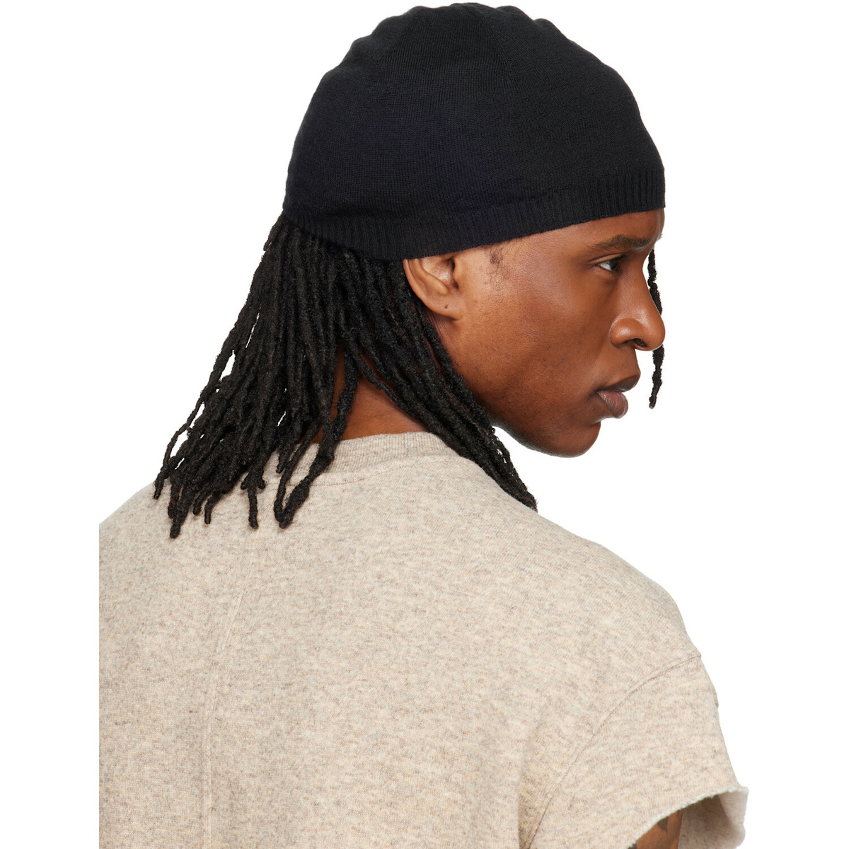 Rick Owens Black Tower Medium Beanie