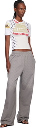 Marine Serre Gray Faded Moon Fleece Sweatpants