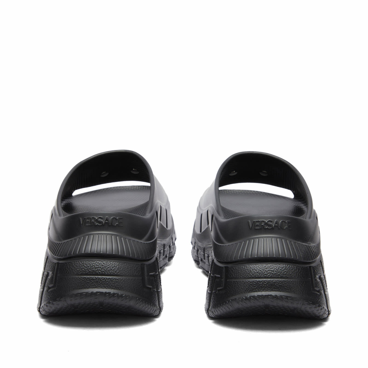 Versace Women's Platform Slides in Black Versace